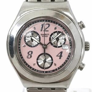 Swatch スウォッチ IRONY アイロニー 腕時計 クオーツ アナログ クロノグラフ ピンク コレクション AG 2000 新品電池交換済み 動作確認済み