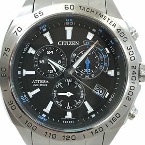 CITIZEN シチズン ATTESA アテッサ Eco-Drive シチズン 腕時計 ATP53-3032 E610-T015573 電波ソーラー ラウンド チタンベルト 動作確認済み