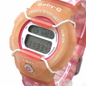 CASIO カシオ BABY-G ベビーG 腕時計 クオーツ BG-350 デジタル ピンク ハイビスカス コレクション 新品電池交換済 動作確認済