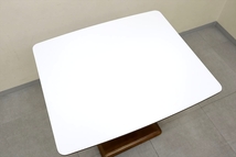 極美品◆カリモク60 カフェテーブル ウォールナット ホワイト サイドテーブル ダイニングテーブル コーヒーテーブル モダン_画像6