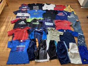 まとめて31点 男児 Tシャツ ショートパンツ 140 adidas アディダス PUMA NIKI umbro アンブロ ニューバランス MARVEL EDWIN スポーツウェア