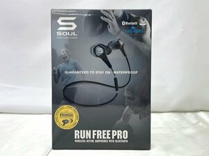 〇未開封品〇SOUL RUN FREE PRO Liqupel Bluetoothイヤホン ブラック (12523083114111SH)