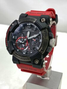 ＜中古品＞CASIO カシオ　G-SHOCK　MASTER OF G FROGMAN GWF-A1000　ブラック×レッド（30323110617809SM）