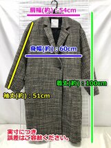 ●中古品●Llsiere チェックダブルコート レディース　フリーサイズ (31923101416623SH)_画像3