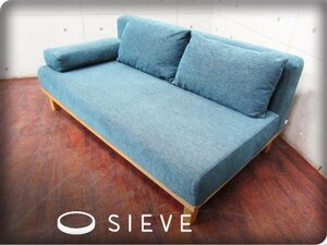 ■美品■SIEVE/シーヴ■高級■rect.unit sofa wide/レクトユニット ソファ ワイド■オーク材■北欧モダン■2人掛けソファ■12万■smm8507m