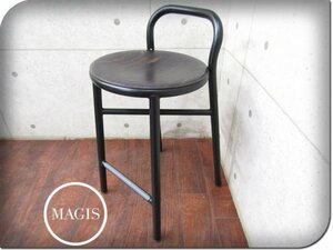 展示品/未使用品/MAGIS/PIPE STOOL H67/Jasper Morrison/SD1320/black5130/dark-coloured beech7055/カウンターチェア/105,600円/yykn973k