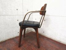 新品/未使用品/STELLAR WORKS/高級/FLYMEe/Utility Arm Chair V/ウォールナット/スチール/本革/Neri＆Hu/アームチェア/178,200円/ft8405k_画像4