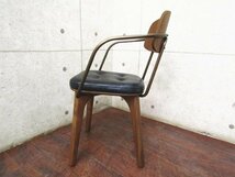 ■新品/未使用品/STELLAR WORKS/高級/FLYMEe/Utility Arm Chair V/ウォールナット/スチール/本革/Neri＆Hu/アームチェア/178,200円/ft8418k_画像4