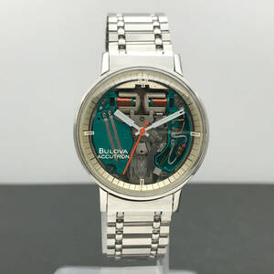 【稼働品 WORKING/動画あり】BULOVA ACCUTRON Spaceview/ブローバ アキュトロン スペースビュー/スケルトンダイヤル/音叉時計/214/M4