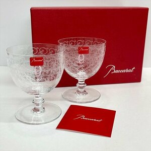 Baccarat バカラ ローハン ペアワイングラス 高級クリスタルガラス ゴブレット 未使用保管品 箱付き 洋食器 テーブルウェア 2客 セット