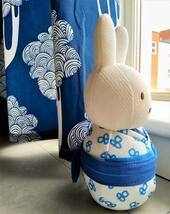 値下げmiffy65【ミッフィーぬいぐるみ】世界2000限定ブルーチューリップ着物和柄ちりめん/Limited Edition BlueTulipKimono Miffy #miffy65_画像2