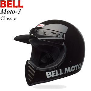 BELL ベル オンロード ヘルメット Moto-3 Classic クラシック グロスブラック/L 黒 大人気レトロ調