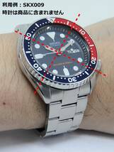 腕時計ベルト 3連 弓カン オイスター SEIKO SKX 007 009 011 適合 22mm シルバー ステンレス製_画像1