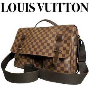 【美品】 LOUISVUITTON ルイヴィトン ダミエ ブロードウェイ N42270 メッセンジャーバッグ　ショルダーバッグ