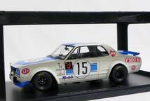 オートアート 1/18 日産 スカイライン GT-R (KPGC10) レーシング 1972 富士3000km スピードレース 優勝車 #15 高橋国光_画像2