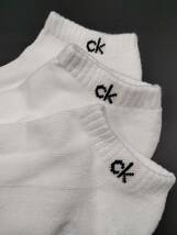 Calvin Klein(カルバンクライン) メンズソックス くるぶしソックス 白 3足セット 男性用靴下 CVM201NS27_画像3