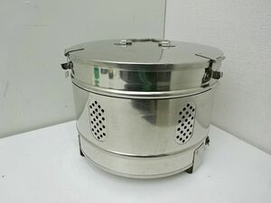 ステンレス カスト大 滅菌 消毒 脱脂綿 小物入れ 衛生用品 丸型 中古 医療