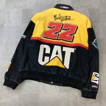 希少 OLD CAT キャット RACING CHAMPION レーシングジャケット メンズ Lサイズ ブラック イエロー サイン入り_画像2