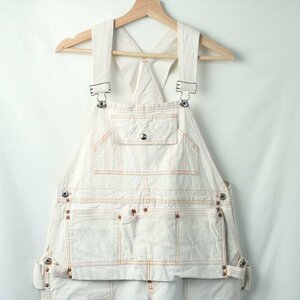 40s50s60s Vintage Caribou Union Made white Denim apron attaching double knee overall 