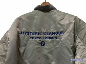 ヒステリックグラマー 初期 HYSTERIC GLAMOUR LONDON TOKYO MA-1 フライトジャケット 中綿　バック刺繍ロゴ 90's ビンテージ フリー