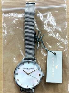 □108 OLIVIA BURTON オリビア・バートン Classics Demi MOP Dial SSメッシュLウォッチ [ OB16SE07 ] 〇店頭展示品 未使用 