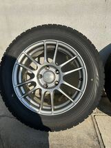 205/60R16 スタッドレス 4本 7J-16 +38 プリジストンVRX エンケイアルミホイール_画像2