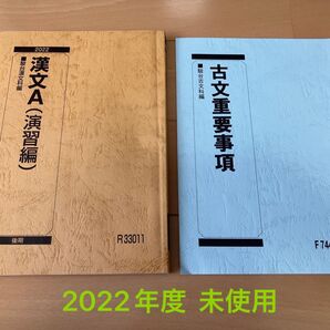 ★未使用★ 駿台テキスト 漢文A(演習編)古文重要事項 2022年度 過去問