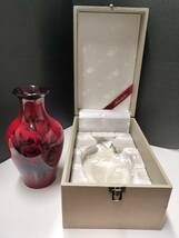 86711A■ノリタケ Noritake Studio Collection 花器 花瓶 赤 バラ 薔薇 口径約6㎝ 高さ約21cm 元箱/長期保管_画像1