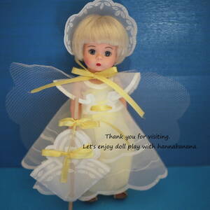 No Doll 267* ヴィンテージ　ジニー（8インチドール）サイズ　カット　ドレスセット　花の妖精＊ウェンディ・ペッパー・ブライス