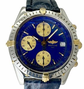 【ブライトリング BREITLING☆クロノマット ビコロ】B13050.1 クロノグラフ 中古 メンズ 腕時計 自動巻き ネイビー文字盤