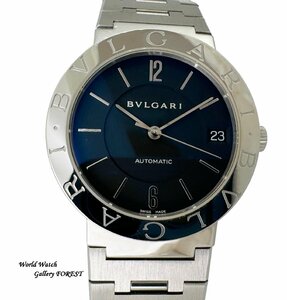 【BVLGARI ブルガリ☆BB33SS】 ブルガリブルガリ 自動巻き 中古 メンズ腕時計 ボーイズ ユニセックス 黒文字盤☆Aランク☆