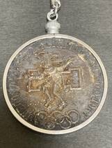 メキシコ オリンピック記念銀貨 ★ 1968年 キーホルダー 美品 あ132_画像2
