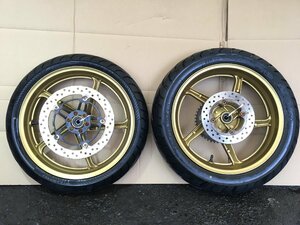 HONDA　VTR250　MC33　キャブ　前後ホイールセット　ディスク付　レストア　組み換え　流用　ＯＨベースにも（中古）2395-Z2548