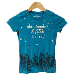 Abercrombie Kids Abercrombie Kids футболка короткий рукав Logo 7/8 130cm соответствует бледно-голубой A33