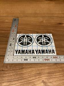 ヤマハ カッティングステッカー 50mm 音叉　アルファベット 黒　YAMAHA