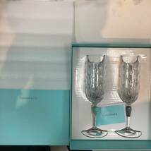 #14070A　TIFFANY&Co ティファニー フローレット シャンパングラス ペアグラス ペア ワイングラス TIFFANY&Co._画像1