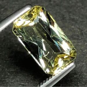 2107 [Окончательная цена! ] С идентификацией 1.512ct Натуральный лимонный желтый апатит Бразилия Рут