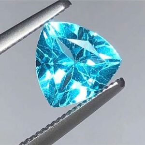 3029 [богатый неоон! ] С идентификацией 1.042ct Natural Neon Blue Appatite Brazilian Trental Cut Ruth