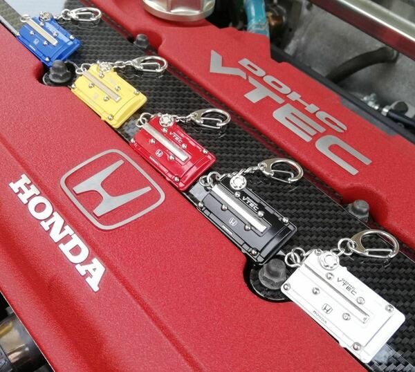 ★ HONDA VTEC エンジン ヘッドカバー キーホルダー セット★検） modulo インテグラ DC2 シビック EK9 EG6 FD2 DC5 無限 タイプR JDM USDM