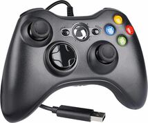 ＊Xbox 360コントローラー有線ゲームパッド USBゲームジョイスティック 有線ゲームコントローラー PC Windows XP 7 8 10 / Xbox 360_画像1