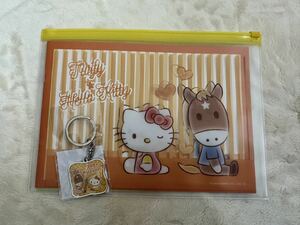  tarp .-& Hello Kitty clear pouch . key holder set 