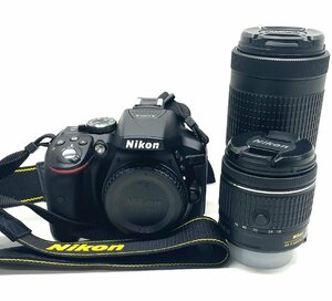 Nikon ニコン 一眼レフ カメラ D5300 本体 /AF-P NIKKOR 70-300mm1:4.5-6.3G/AF-P NIKKOR 18-55mm1:3.5-5.6G/レンズ 稼動品