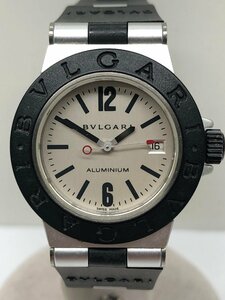 稼動品 BVLGALI ブルガリ AL29TA アルミニウム ラバーベルト シルバー文字盤 クォーツ 腕時計 レディース 2023年11月電池交換済
