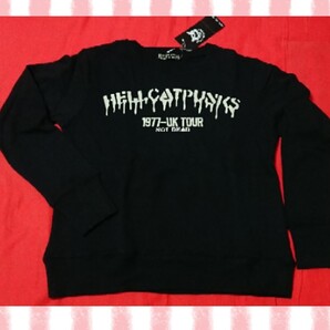 《未使用タグ付き》【HELL CAT PUNKS UKツアー トレーナー】定価7900円 ヘルキャットパンクス ROCK 新品 F スウェット スエット フリー 血