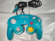 中古 送料無料 ゲームキューブ コントローラー エメラルドブルー ニンテンドー Nintendo 任天堂 GAMECUBE_画像1