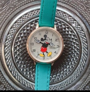  ベルトカラー追加！ヴィンテージ調ミッキーマウス・腕時計/関連:パイアイ・インガソル・ウォルトディズニー・ティファニーブルー