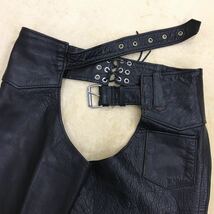 INTERSTATE LEATHER ライダース レザーチャップス バイカー革パンツ サイドジップ 自動二輪車 バイク用品 メンズ L ウェスト約90〜110cm_画像5