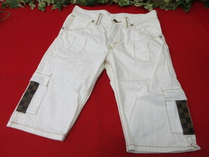 （6AS77）メンズ　EDWIN/エドウィン　ハーフパンツ　ホワイト　サイズ30　ファッション　パンツ