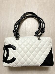 1000円～！正規品 美品 シャネル CHANEL ココマーク カンボンライン ショルダーバック ボーリング トートバッグ シリアルあり