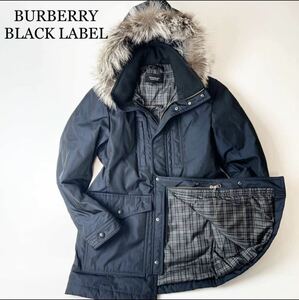 【新品級 Lサイズ】バーバリー ブラックレーベル ダウンジャケット BURBERRYBLACKLABEL アウター ファー ダウン コート ジャケット